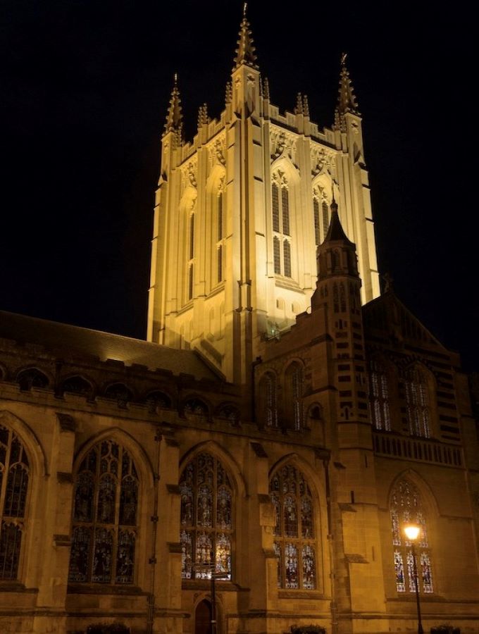 St Edmundsbury Cathedral at Night