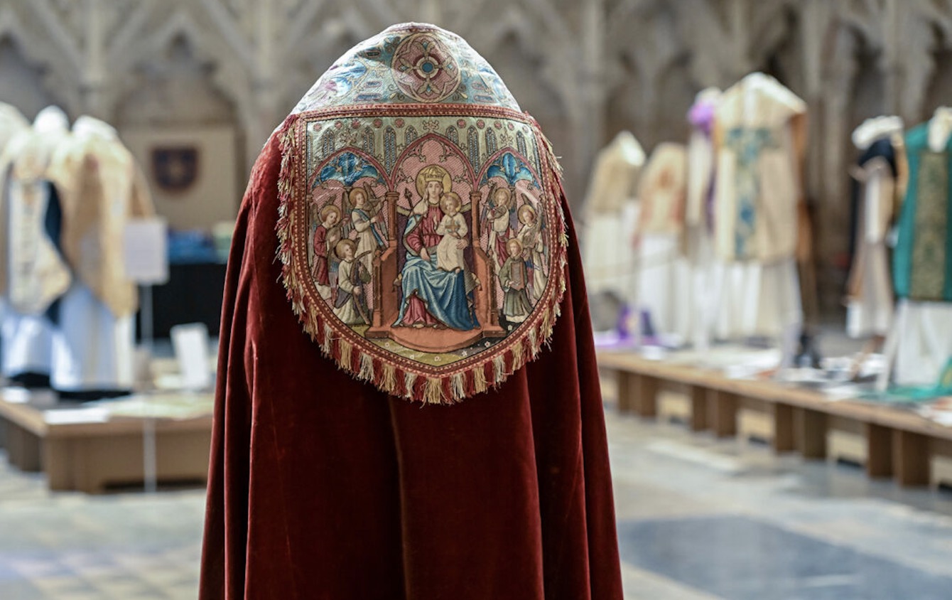 Clothed in Glory - embroidery by the Community of the Sisters of the Church on show for the first time at Ely Cathedral.