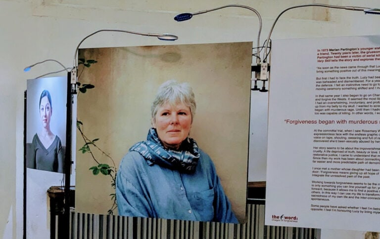 The F Word: Stories of Forgiveness exhibition opened in the nave of St Edmundsbury Cathedral