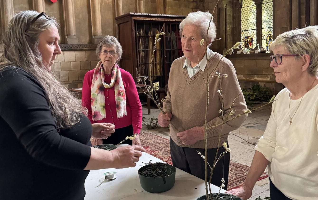 Flowers fit for The King and Queen at Durham Cathedral