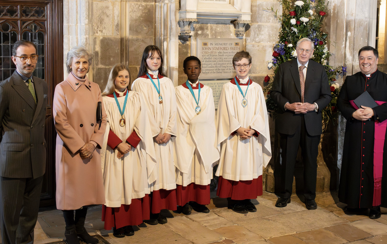 Gloucester Cathedral celebrates its American connections with special guests The Duke and Duchess of Gloucester at Choral Evensong.