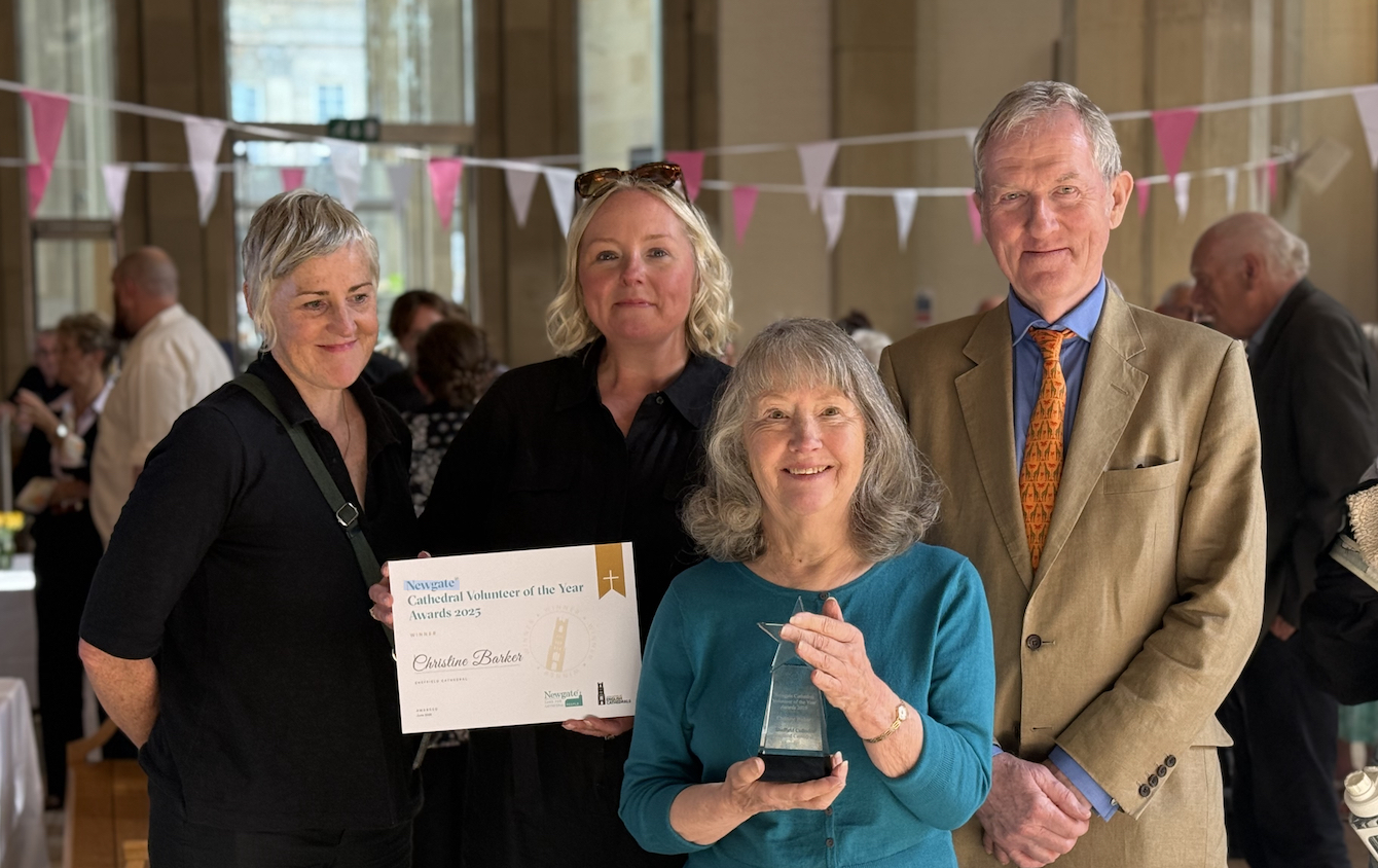 Christine Barker, winner of the Volunteer of the Year Award, Sheffield Cathedral.