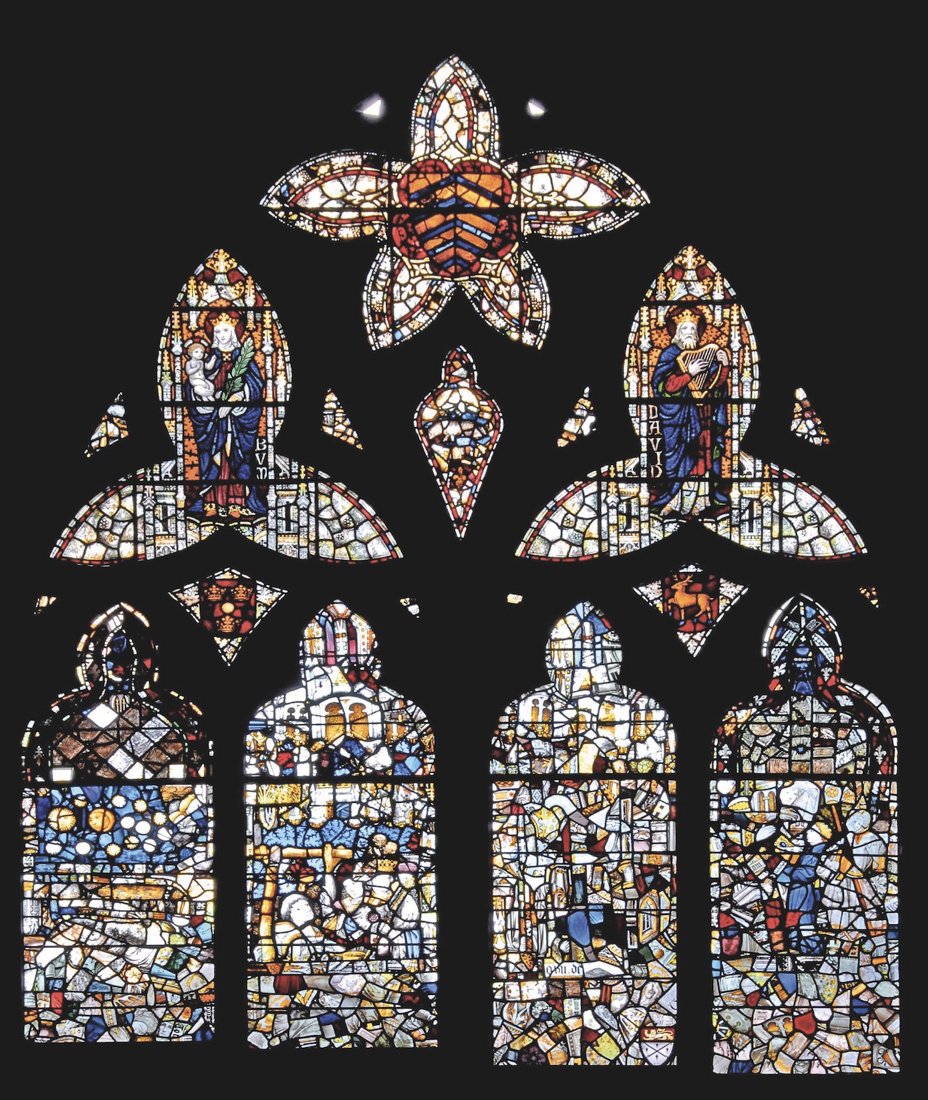 HEREFORD CATHEDRAL Patchwork Window (created by 1835)