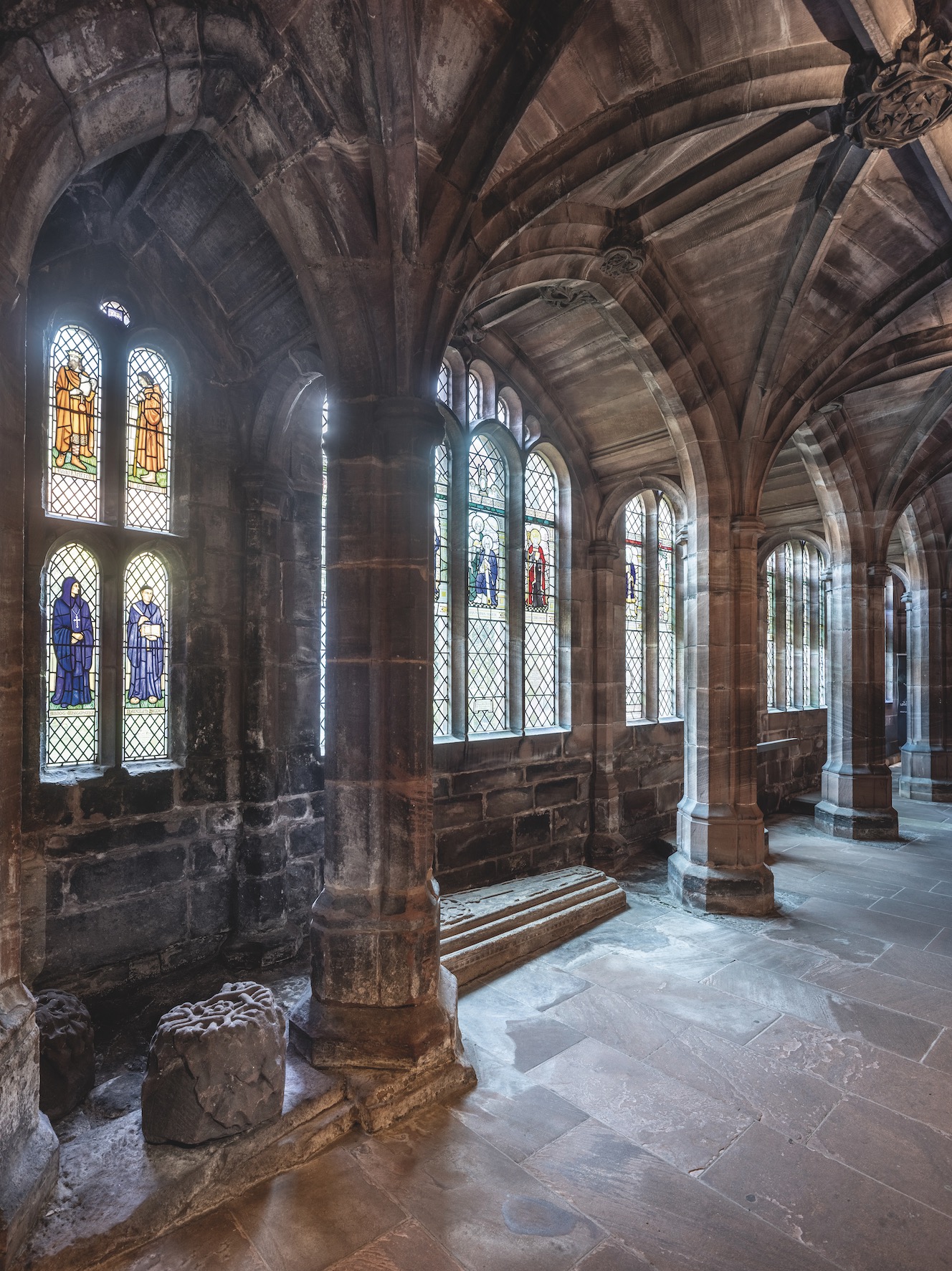 CHESTER CATHEDRAL Cloister Windows (1920s)