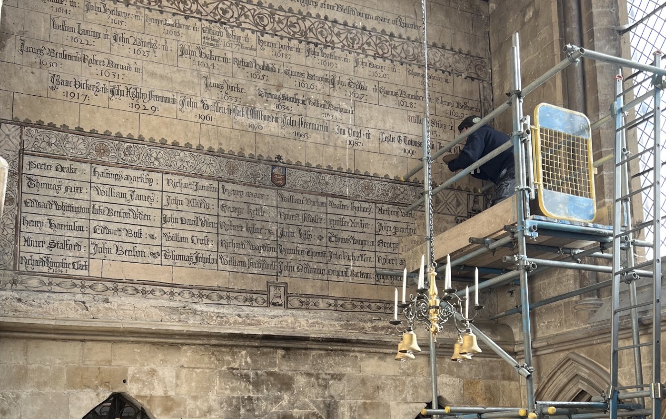 Name Added to Historic Roll Call of Bellringers in Lincoln Cathedral
