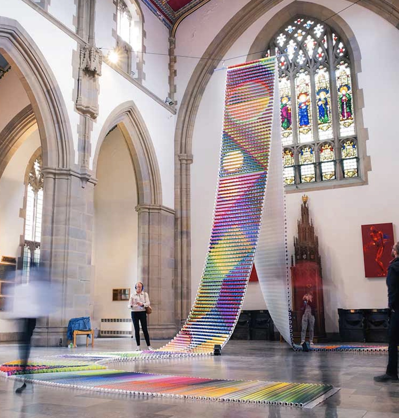 Faith worn into the fabric of everyday life – Blackburn Cathedral unveils new exhibition with leading British textile designer