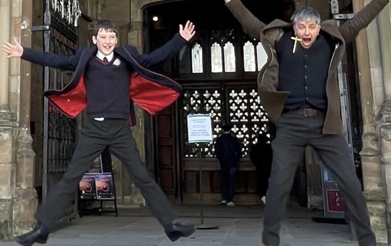 Jumping for joy - inspired by our English Cathedrals!