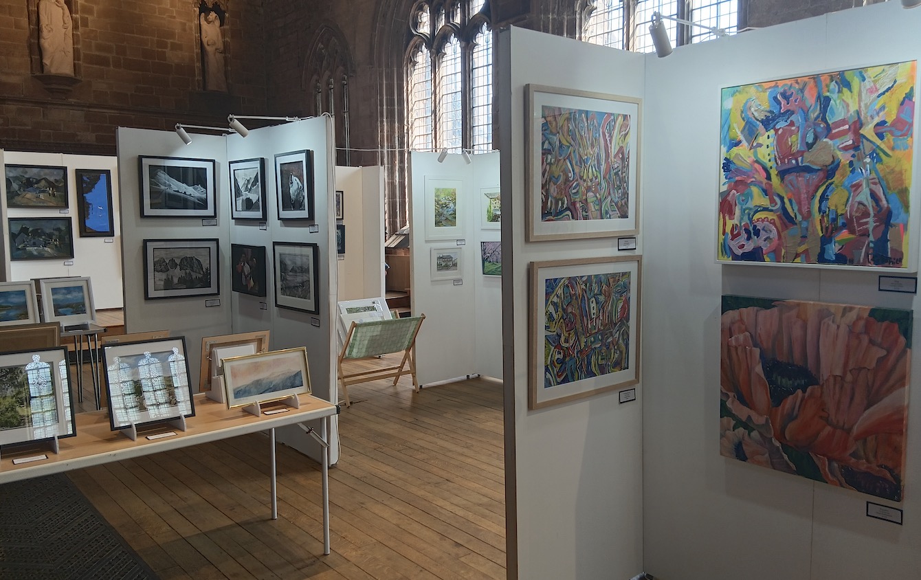 Carlisle Cathedral is hosting the Carlisle and Cumbria Artists 57th annual exhibition in the Fratry Hall this summer with over 280 original paintings by 49 local artists on display.