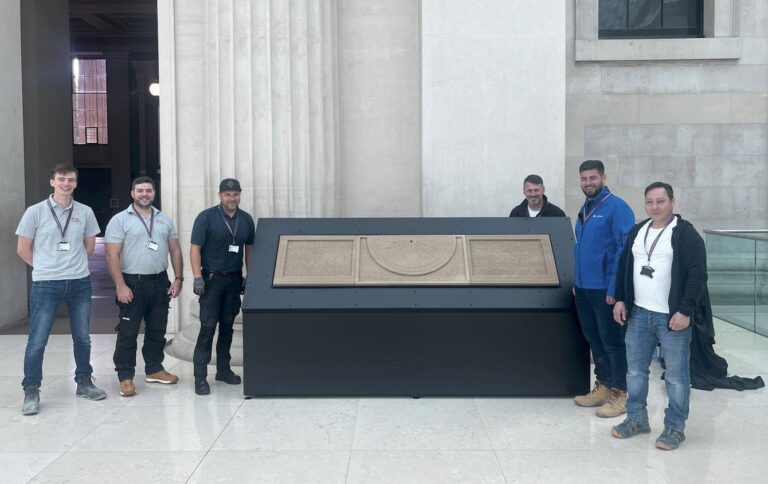 Royal unveiling for York Minster-made sundial at British Museum's Bayeux Tapestry exhibition.